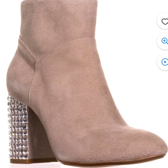 MICHAEL Michael Kors Shoes - Michael Kors Arabella Pearl Gray suede boot with crystal studded heels
